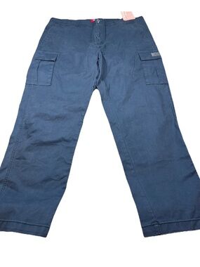 UNIONBAY Blue Cargo Pants NEW size 40x32 men’s Flex Waist cotton Stretchy NWT 40